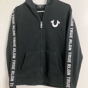 True Religion Charcoal Zip-Up Jacket